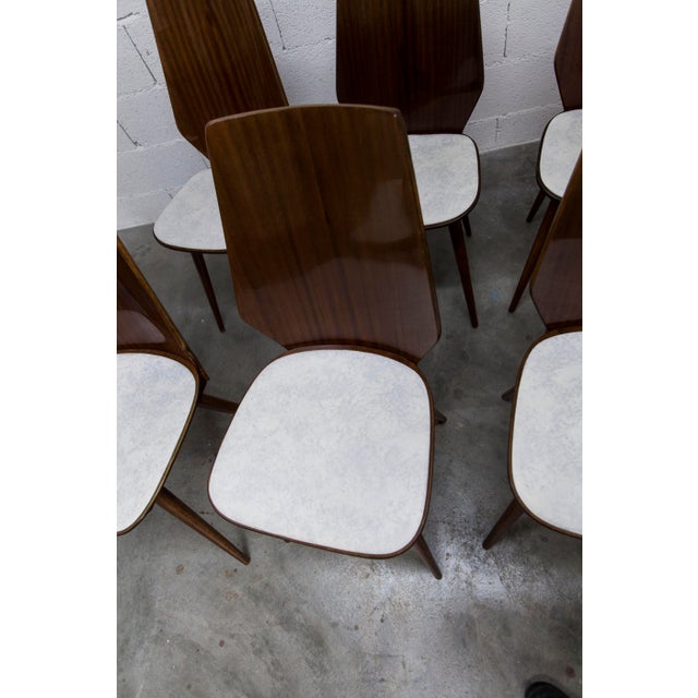 Baumann Model 840 G2S Chairs in Varnished Mahogany Finish, 1963, Set of 6 For Sale - Image 17 of 18