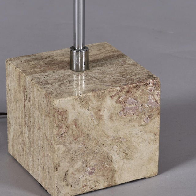 Raymor Raymor Chrome and Stone Mid-Century Modern Floor Lamp For Sale - Image 4 of 15