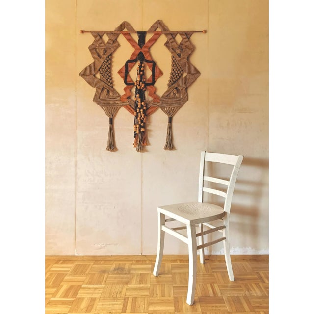 Vintage Macrame Wall Rug, Germany, 1970s For Sale - Image 10 of 11