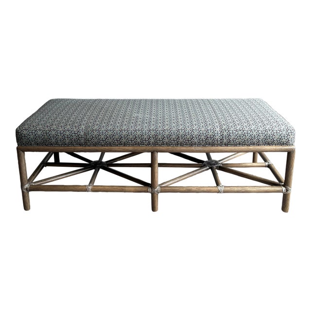 Late 20th Century McGuire Furniture “Cat’s Cradle” Bench by Barbara Barry For Sale