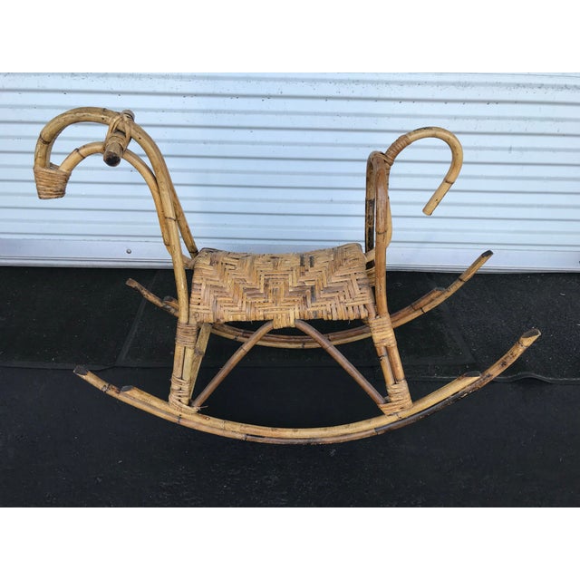 This vintage Mid-Century Modern Whimsical rendition of the classic child's rocking horse. Sculpture, rocking horse,...