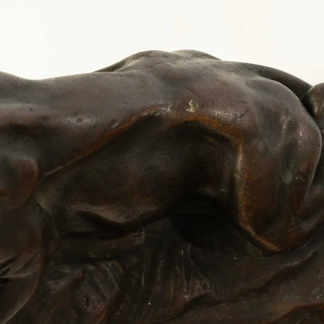 1920s Signed S. Morani Bronze Clad Tiger Bookends - 2 Pieces For Sale - Image 9 of 12