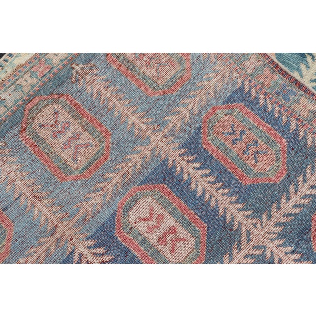 Vintage Hand-Knotted Turkish Tulu Rug in Wool With All-Over Medallion Design For Sale - Image 10 of 10