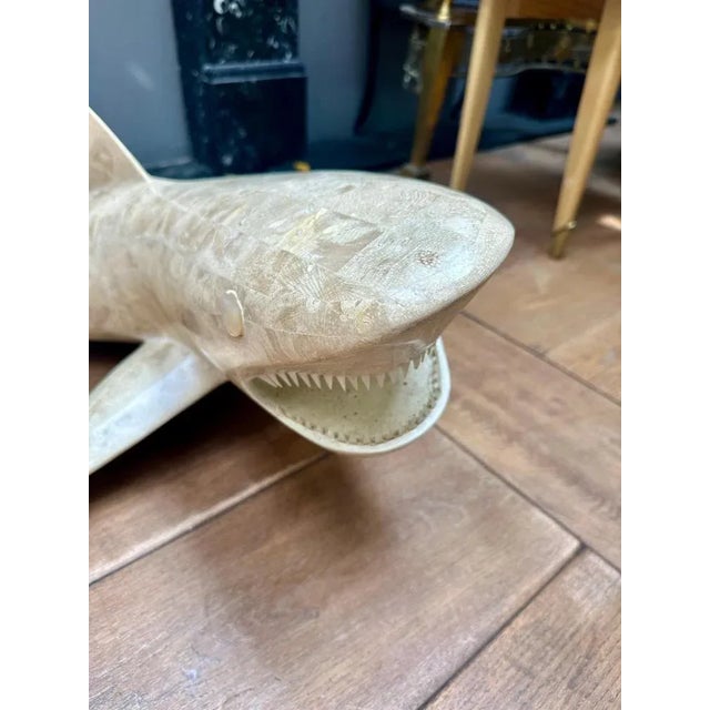 Large Marble Shark Sculpture by Maitland Smith, 1980 For Sale - Image 3 of 16