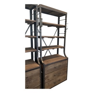Restoration Hardware French Library Bookcase With Drawers For Sale