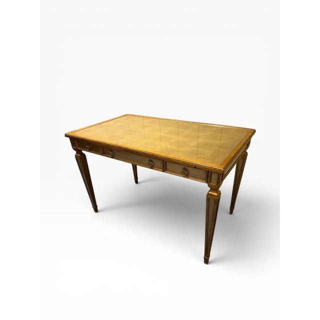 Theodore Alexander Italian-Inspired Distressed Gold Leaf Writing