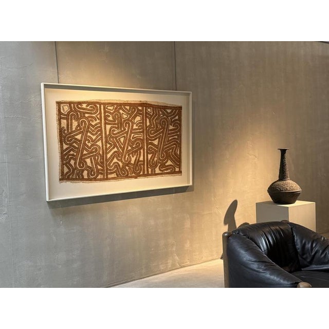 Vintage Mounted Tapa Cloth #4, 1950s For Sale - Image 6 of 7