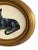 Figurative Original Hand-Painted Panther Painting in a Vintage Oval Frame For Sale - Image 3 of 3