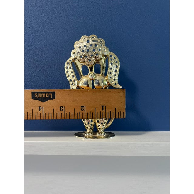 1970s Gold Poodle Earring Holder For Sale - Image 4 of 5