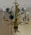 1970s Italian Mid-Century Tole Five Light Chandelier With Gathered Blue Flowers, Grasses and Wheat Stalks For Sale - Image 10 of 18