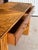 Brown Mid-20th Century Refinished Split Rattan Chevron Two Drawer Floating Vanity or Desk For Sale - Image 8 of 12