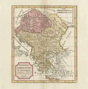 Engraved Map of Hungary and European Balkan Countries, 1806