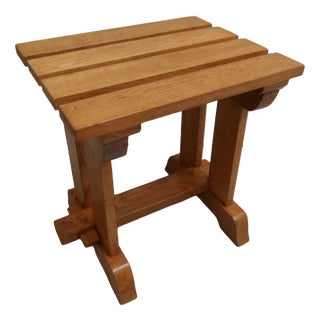 Vintage Brutalist Oak Coffee Table, 1960s For Sale