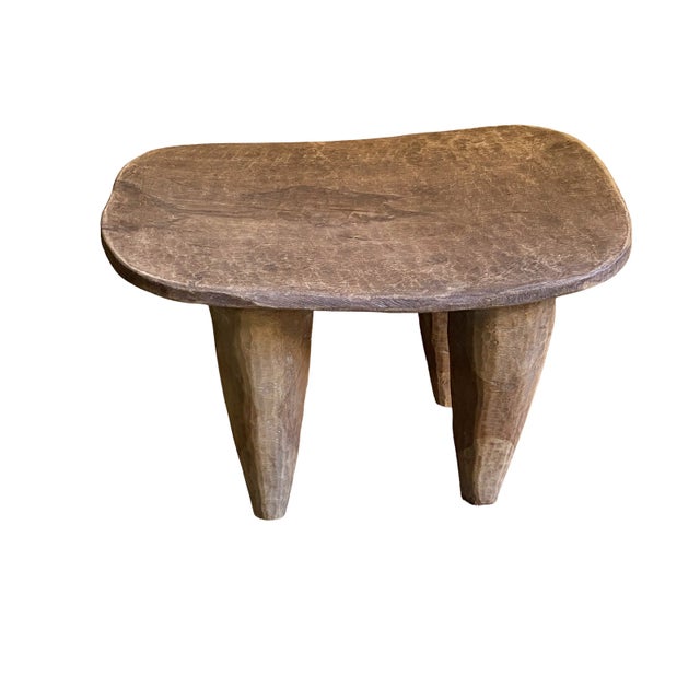 Abstract African Old Rustic Senufo Wood Milk Stool /Table I . Coast 24" W For Sale - Image 3 of 12