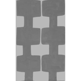 Modern Blocks Wallpaper by Paule Marrot in Stone For Sale