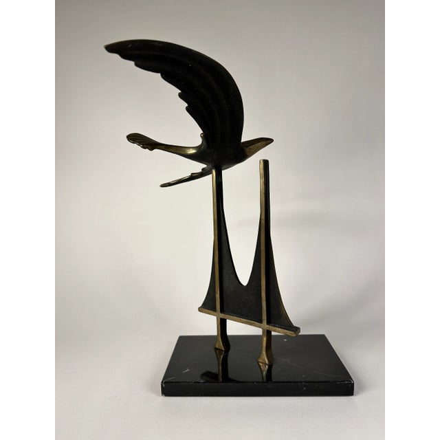 1980s Brass and Marble Sculpture of the Golden Gate Bridge - Signed Mk Shannon For Sale - Image 4 of 7
