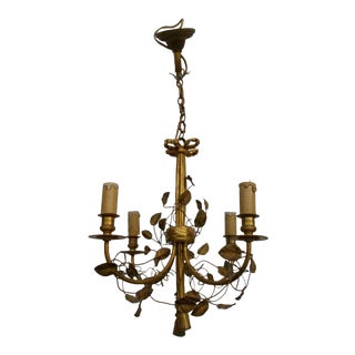 Antique C1910 Louis XVI Style Bronze Maison Jansen Style Chandelier For Sale