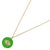 Early 21st Century Cheerful Neon Green Evil Eye & Diamond Pendant Gold Chain Necklace For Sale - Image 5 of 7