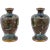 Japanese Antique Pair of Meiji Japanese Cloisonne Enamel Goldstone Dragon Vases For Sale - Image 3 of 8