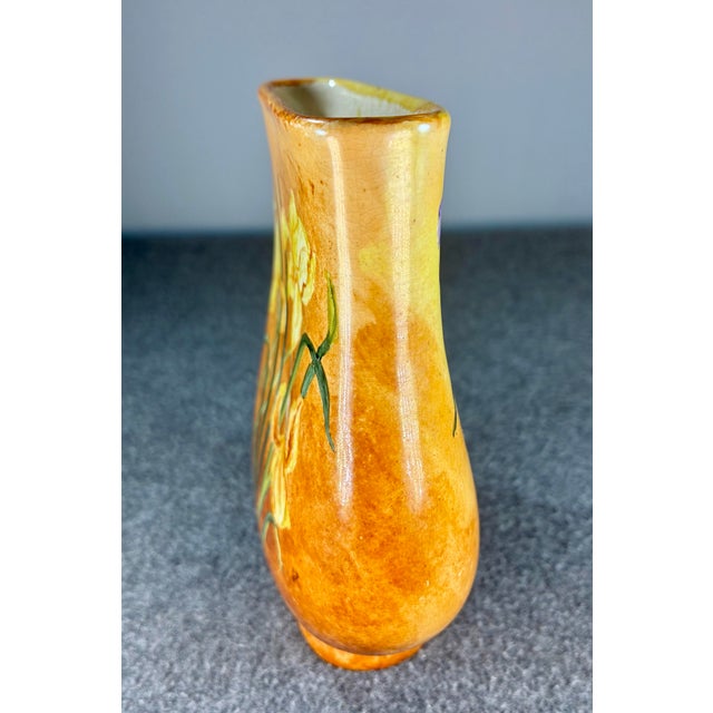 Late 19th Century Antique Hand Painted Porcelain Vase For Sale - Image 5 of 8
