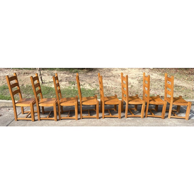 French Country Country French Ladder Back Chairs Ready for Upholstery - Set of 8 For Sale - Image 3 of 6