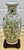 Vtg. Figural Raised Painted Chinese Vase W/Rosewood Stand For Sale - Image 14 of 15