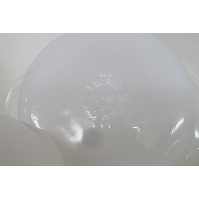 Mid 20th Century Anchor Hocking Fire King Fruit Mixing Serving Bowls Milk Glass Set of Four 4720b For Sale - Image 12 of 17