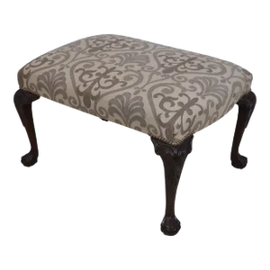 Chippendale Ball & Claw Ottoman W. New Upholstery