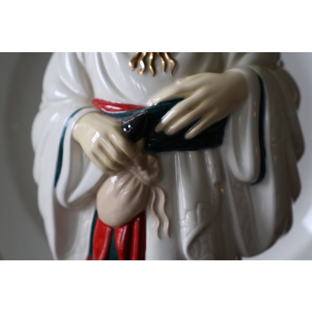 Vintage Holland Mold Chinoiserie Emperor Figurine, Signed Mozelle For Sale - Image 4 of 17