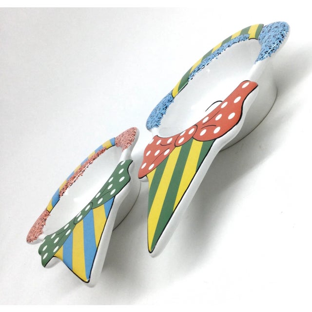 Pop Art Vintage Italy Adriagel Ice Cream Cup Ceramic Bowl Kids 50s Style For Sale - Image 3 of 6