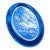 Cristal Arte Extremely Rare Cristal Arte Italian Dual-Tone Mirror – Clear Beveled Oval With Blue Mirrored Border For Sale - Image 4 of 14