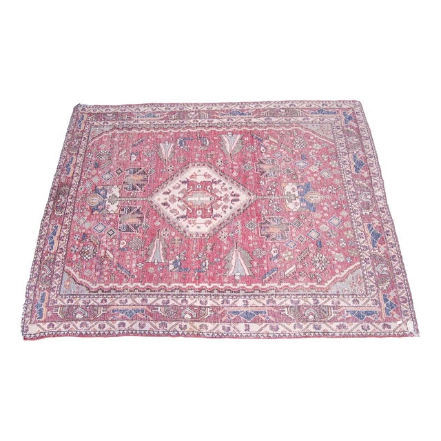 Old Red Wool Rug For Sale