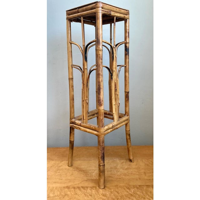 Camel Vintage Bamboo Plant Stand For Sale - Image 8 of 14