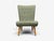 Mid-Century Modern Swedish Modern, Slipper Chair, Green Fabric, Beech, Sweden, 1940s For Sale - Image 3 of 12