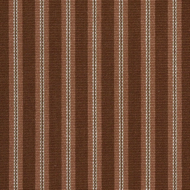 Schumacher Sample - Schumacher Benson Stripe Epingle Fabric In Chestnut Rose For Sale - Image 4 of 5