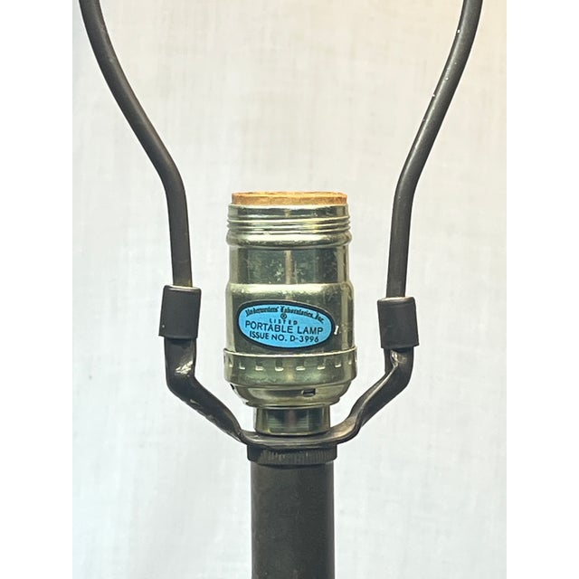 Vintage Stiffel Hollywood Regency Brass & Ivory Enamel Pineapple Table Lamp No For Sale - Image 11 of 13