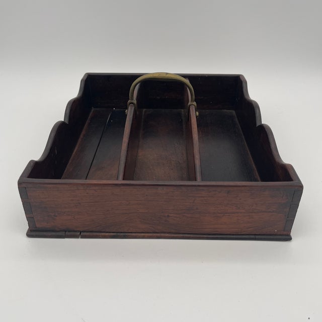 English Antique Mahogany Cutlery Tray For Sale - Image 3 of 7