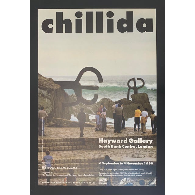 Eduardo Chillida - "Hayward Gallery" original exhibition poster at South Bank Centre, London, 1990 Artist: Eduardo...