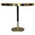 Metal 1970s Hollywood Regency Round Cantilever Brass Dinning Table with Black Glass For Sale - Image 7 of 18