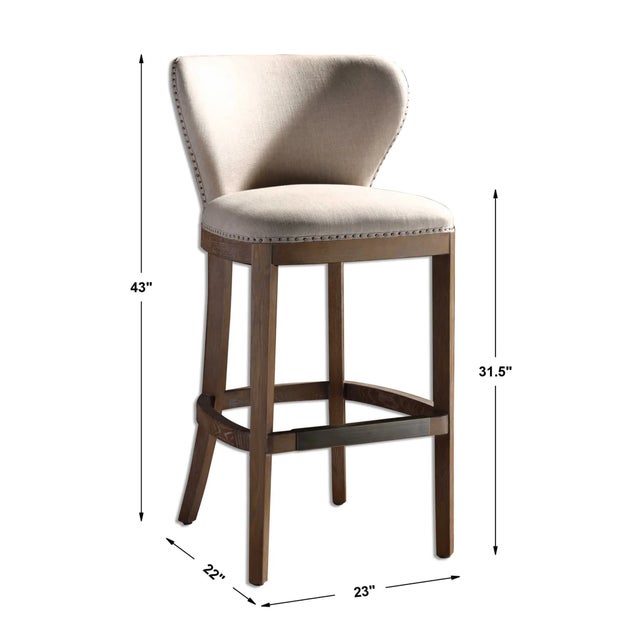 Uttermost Adiris Bar Stool For Sale - Image 4 of 7
