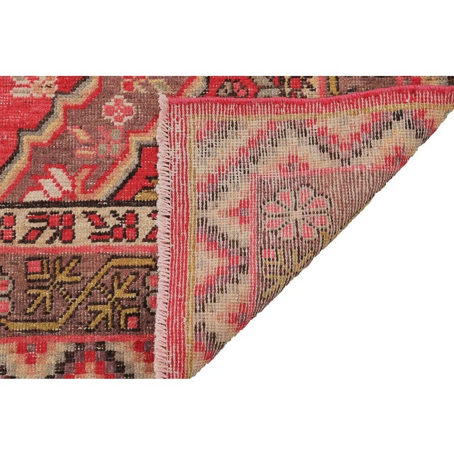 Mid 20th Century Mid 20th Century Pink Antique Khotan Rug For Sale - Image 5 of 7