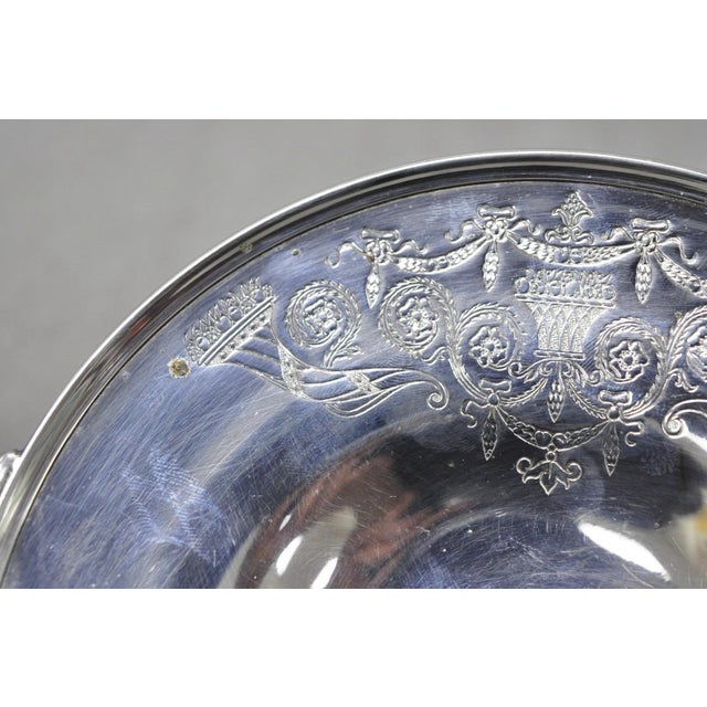 Early 20th Century Victorian Middletown Silverware Silver Plated Pedestal Candy Dish Compote For Sale - Image 12 of 16