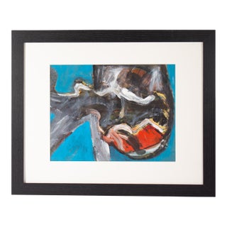 Abstract Oil on Paper Painting by James L. Bruch For Sale