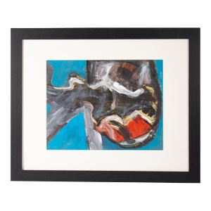 Abstract Oil on Paper Painting by James L. Bruch