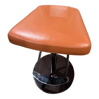 Elite Modern Brushed Aluminum "Regal" Bar Stool For Sale