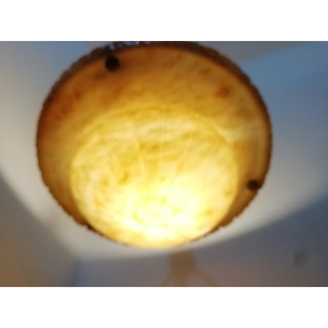 Beige Victorian Style Alabaster Pendant Lamp, 1930s For Sale - Image 8 of 12