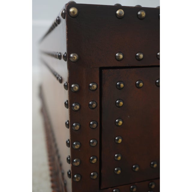Ralph Lauren Leather Studded Claw Foot Coffee Table For Sale - Image 15 of 17