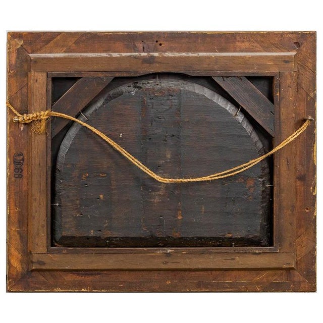 Early 18th Century Early Dutch Still-Life Painting of a Table Setting in a Later 19th Century Arched Giltwood Frame For Sale - Image 5 of 5