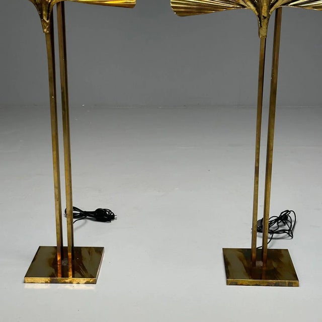 Carlo Giorgi, Bottega Gadda, Ginko Leaf Floor Lamps, Italy, 1970s For Sale - Image 11 of 12