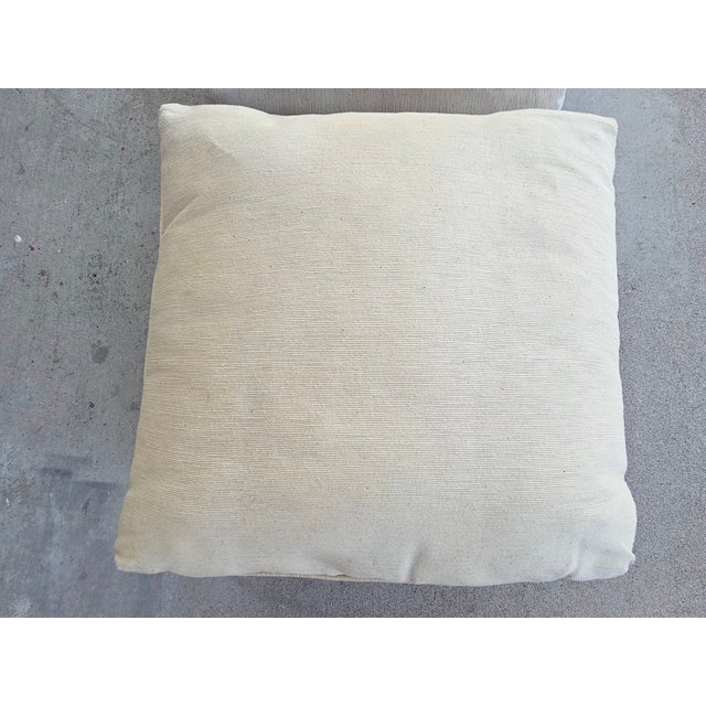 Vanilla 1970s Square Pillow Top Ottomans Attributed to Milo Baughman- A Pair For Sale - Image 8 of 11